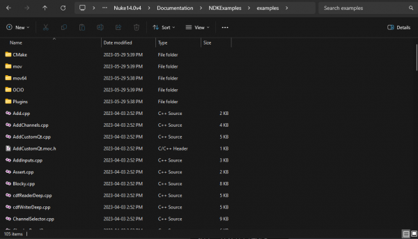Screenshot of file explorer